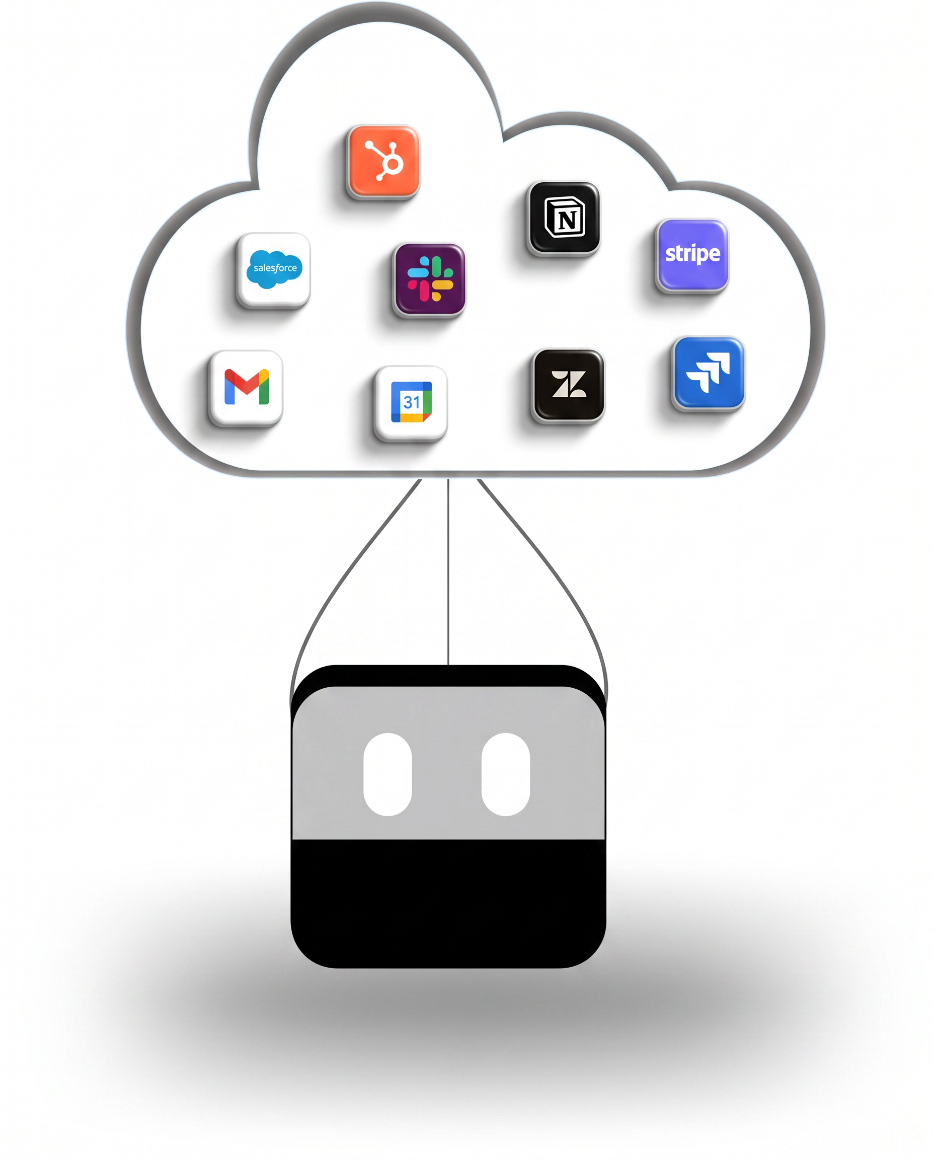 AI employee connected to business tools in the cloud