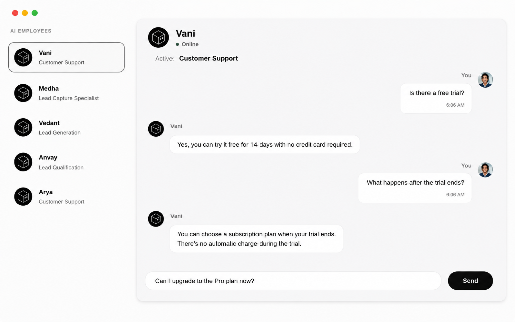 KaliGanAI Chat Employee